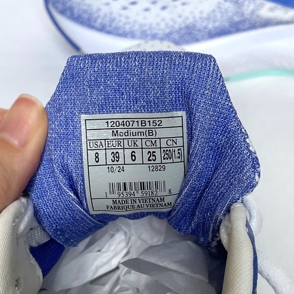 Brooks Ghost 16 Neutral Running Shoe White / Amparo Blue Women’s Size 8 - Picture 8 of 9